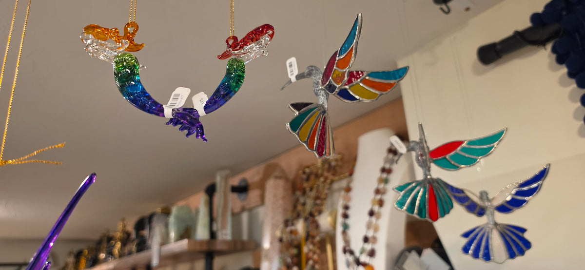 Hummingbird Blown Glass Large