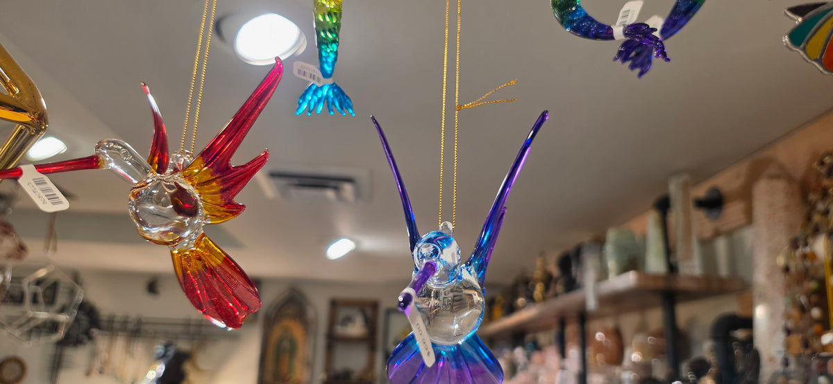 Hummingbird Blown Glass Large