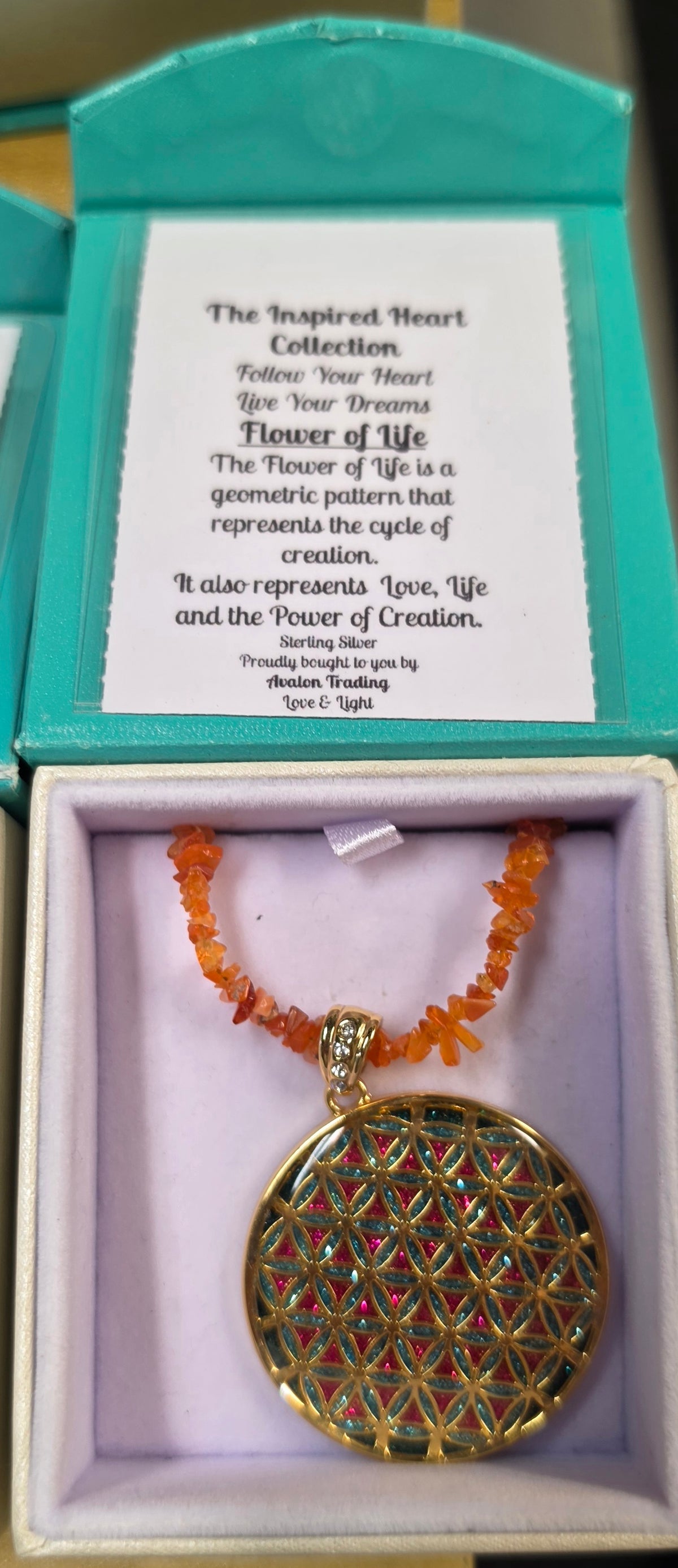 Flower of Life Pendant Precious Gemstone Chain-various options