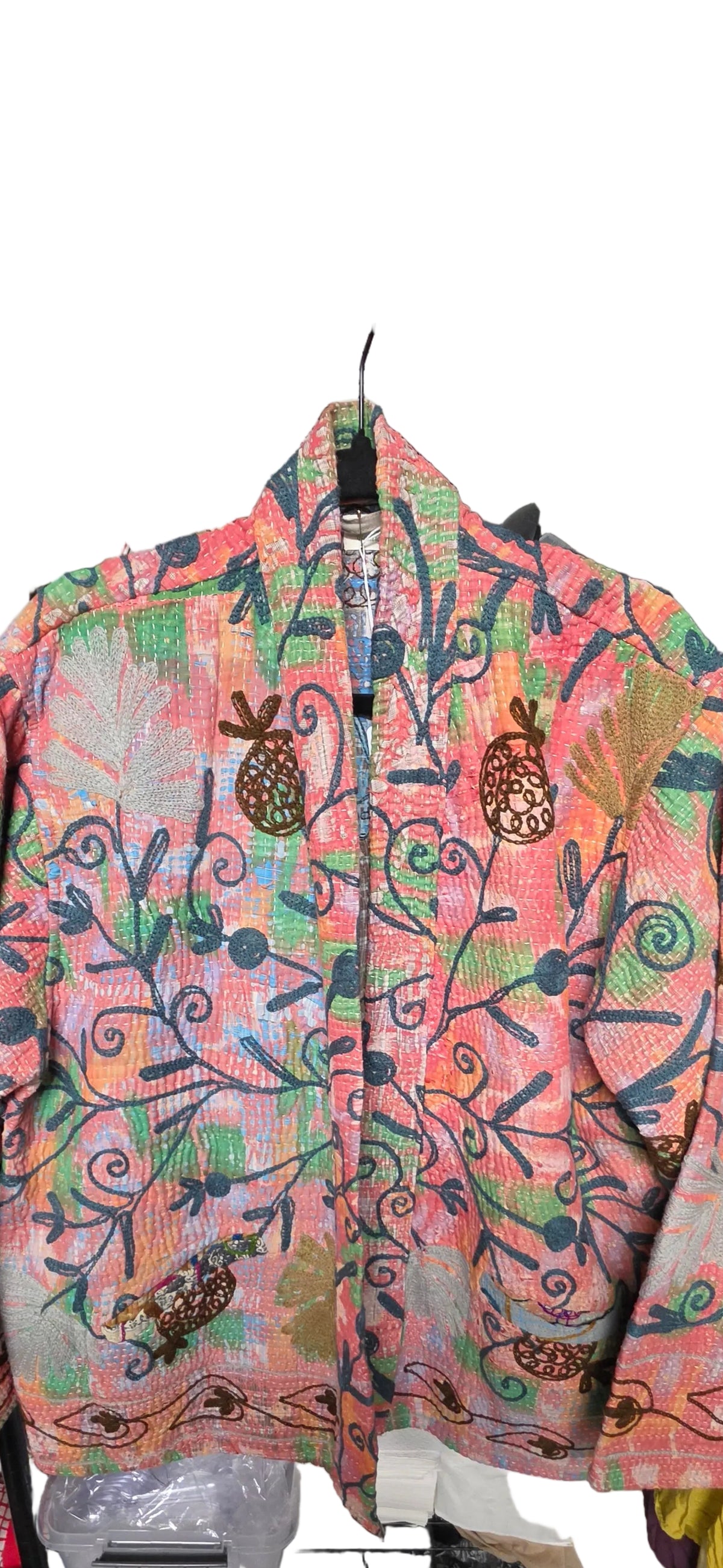 Sari Style Mid Level Jacket with Pockets- Made in Tibet
