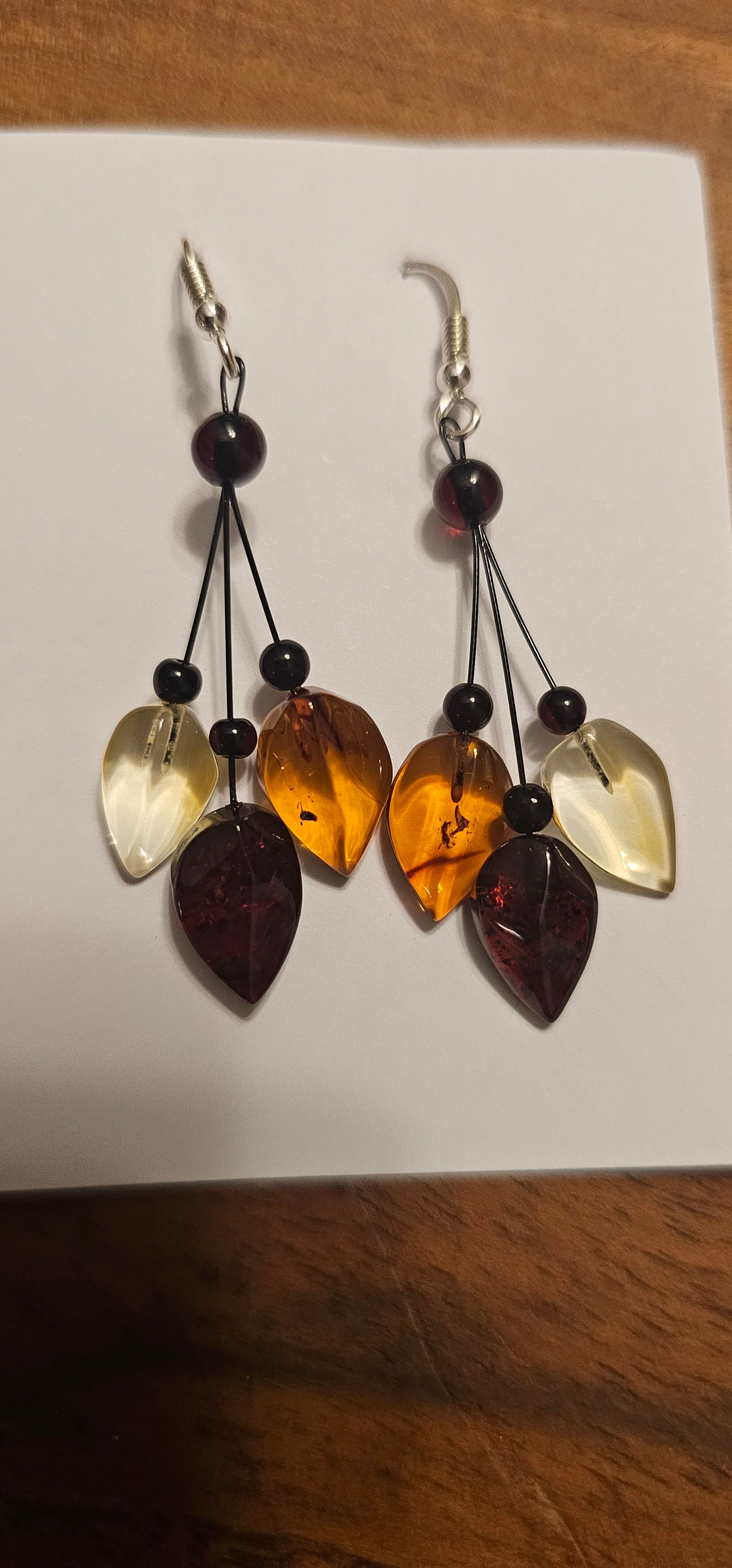 Amber Dangle Earrings Various Styles