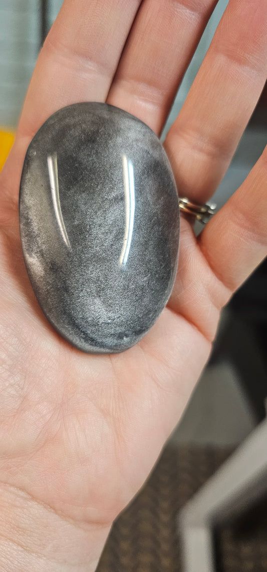 Rainbow Obsidian Heart 1/2 Palm Size
