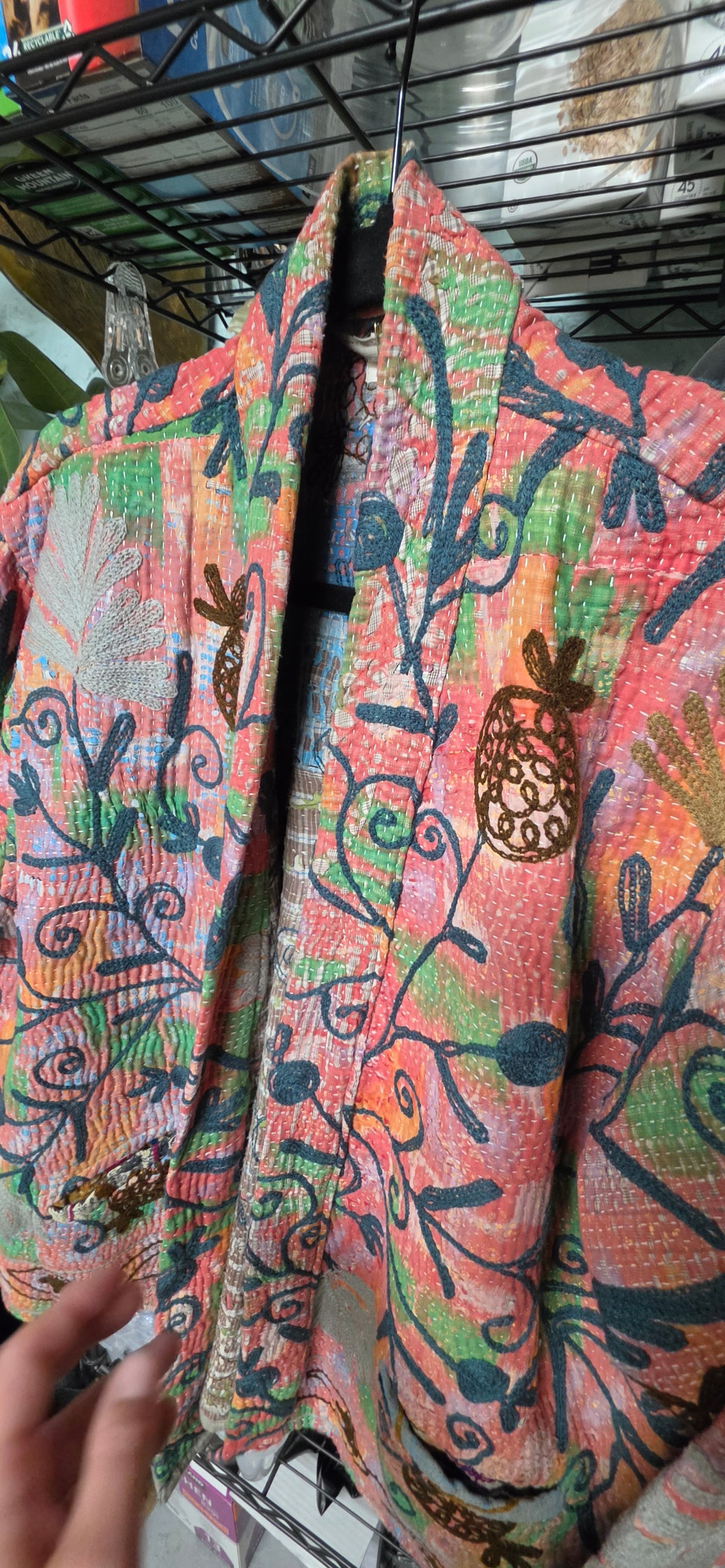 Sari Style Mid Level Jacket with Pockets- Made in Tibet