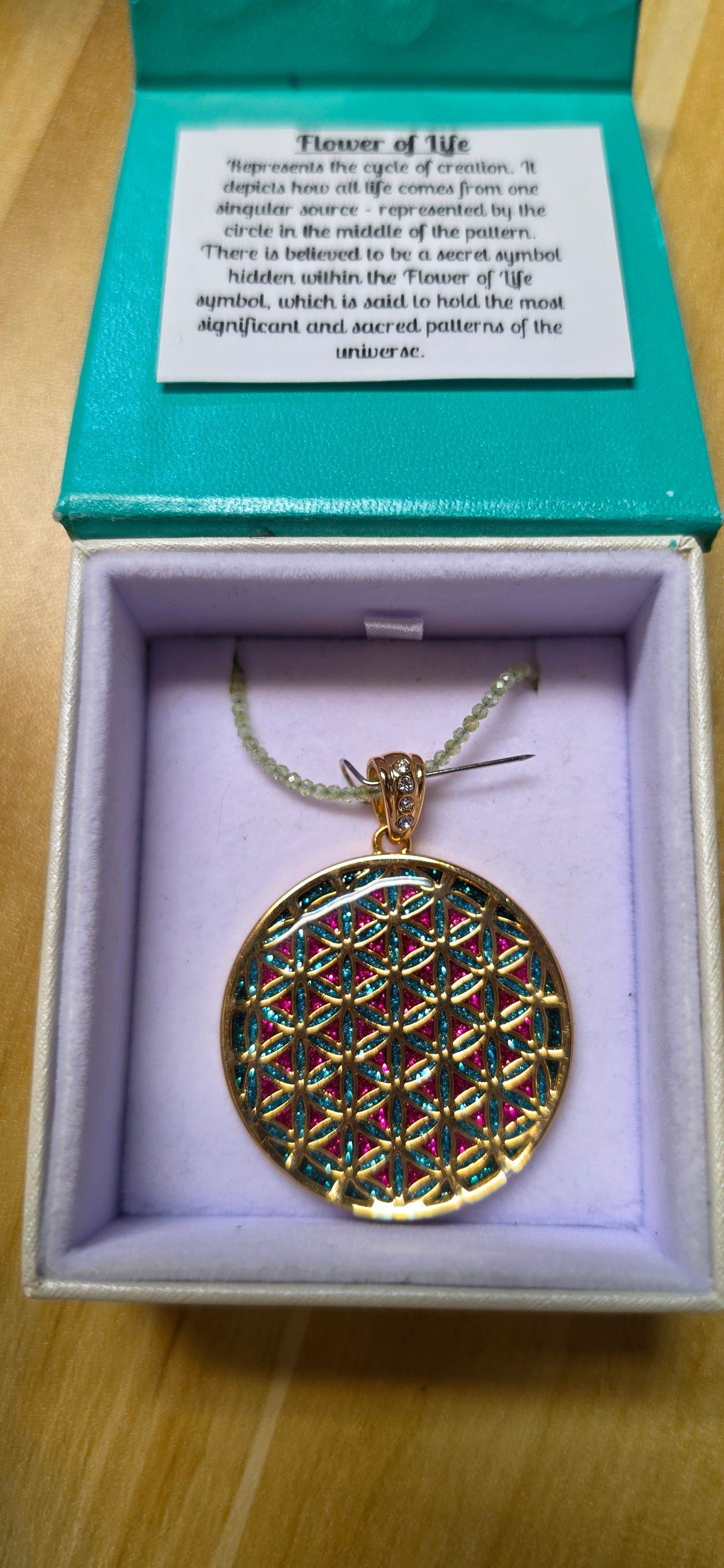 Flower of Life Pendant Precious Gemstone Chain-various options