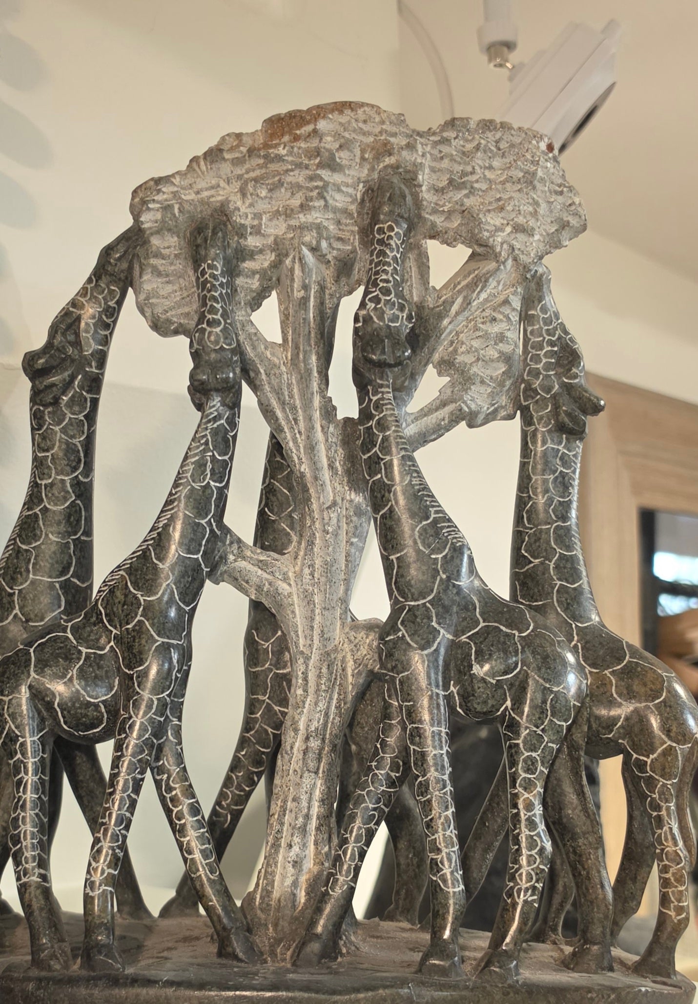 Giraffe Family made from Serpentine