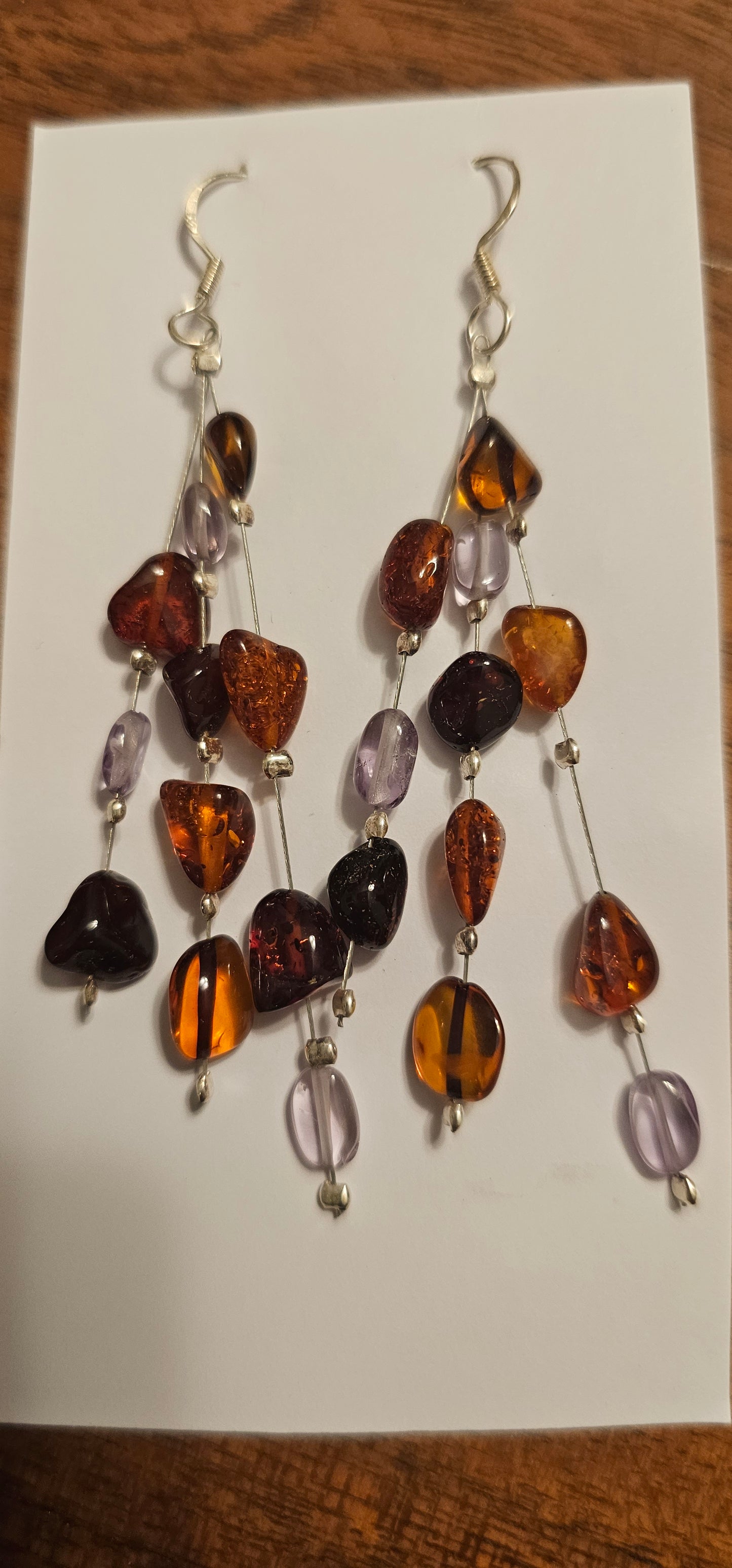 Amber Dangle Earrings Various Styles