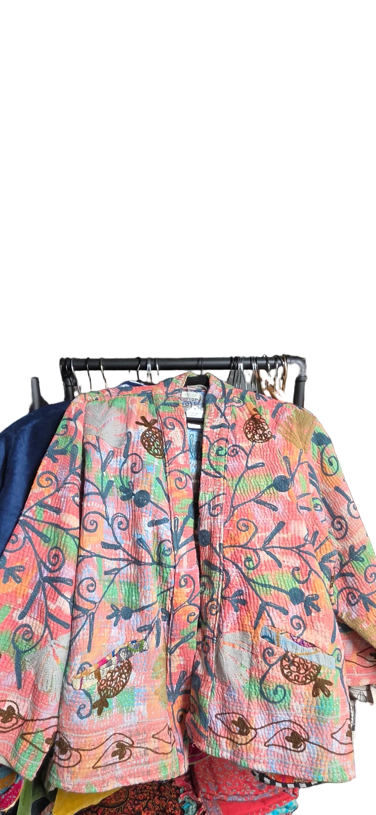 Embroidered Short Jacket 100% Cotton. Designs/patterns vary. Made in Tibet